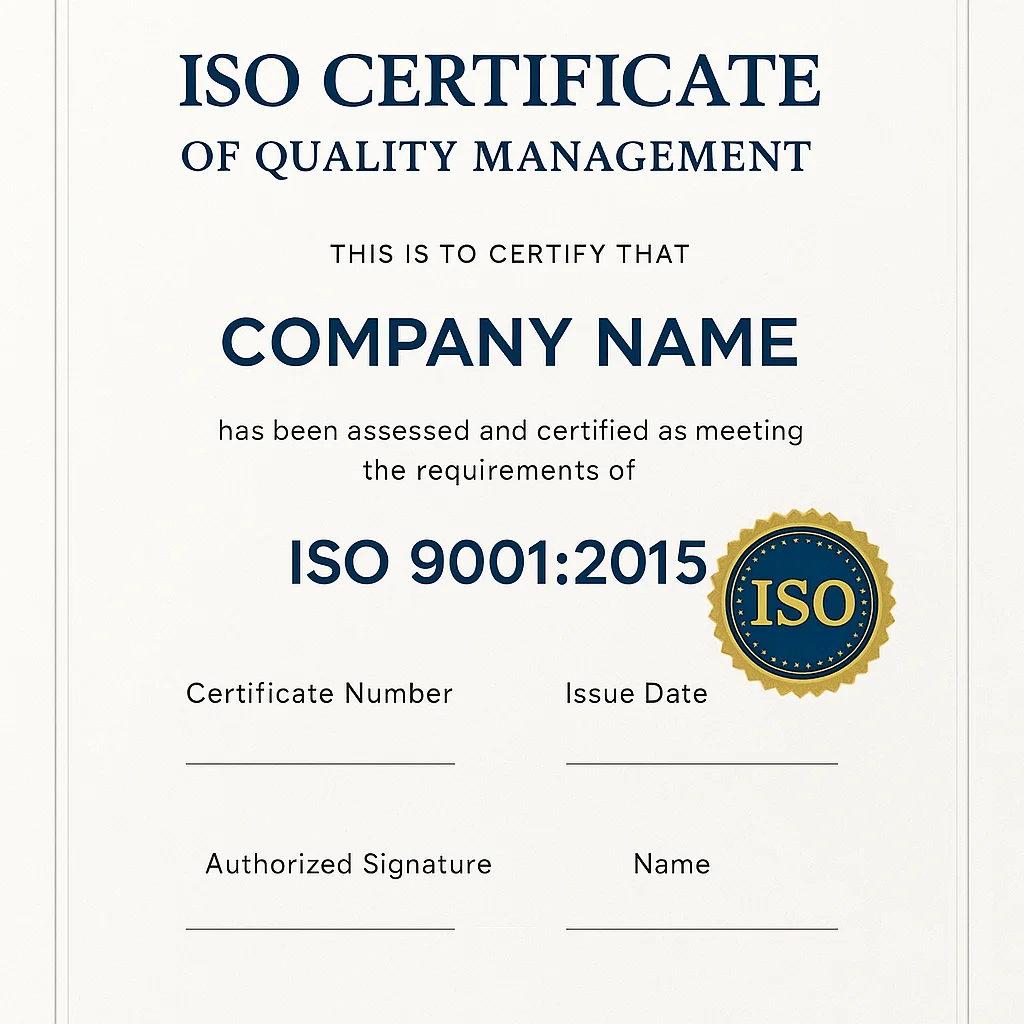 Сертификат ISO 9001